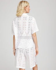 Chico's Clothing Swimsuit Cover-Up Short and Shirt Set
