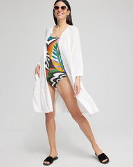 Chico's Clothing Button Front Swim Coverup
