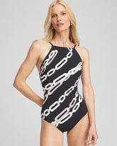 Chico's Clothing Gottex High Neck Halter Top Swimsuit