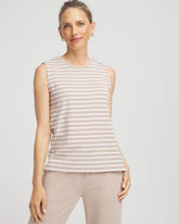 Chico's Clothing Zenergy® UPF Sleeveless Metallic-Striped Tank