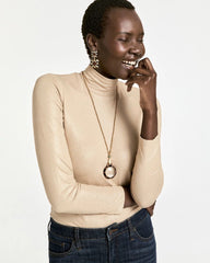 Chico's Clothing Touch of Cool™ Foil Mock Neck Layering Tee