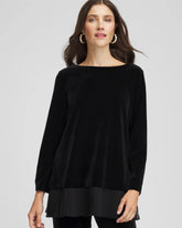 Chico's Clothing Travelers™ Chiffon Hem Velvet Tunic