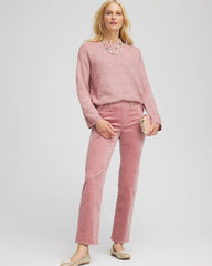 Chico's Clothing Velveteen Pull-On Flared Jeans