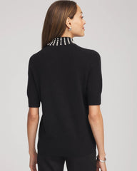 Chico's Clothing Cashmere Pearl Mockneck Sweater