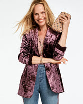 Chico's Clothing Crushed Velvet Blazer