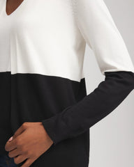 Chico's Clothing Ella Colorblock Long-Sleeve Cardigan