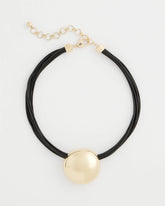 Chico's Jewelry Gold Pendant Cord Necklace