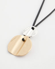 Chico's Jewelry Crinkle Mixed Metal Pendant