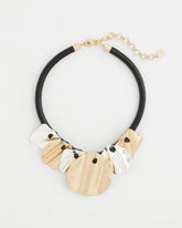 Chico's Jewelry Crinkle Mixed Metal Bib Necklace