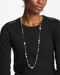 Chico's Jewelry Pearl and Link Necklace