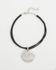 Chico's Jewelry Silver Pendant On Cord