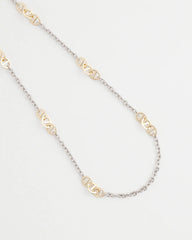 Chico's Jewelry Mixed Metal Link Long Necklace