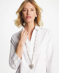 Chico's Jewelry Heart Twice As Nice Pendant Necklace