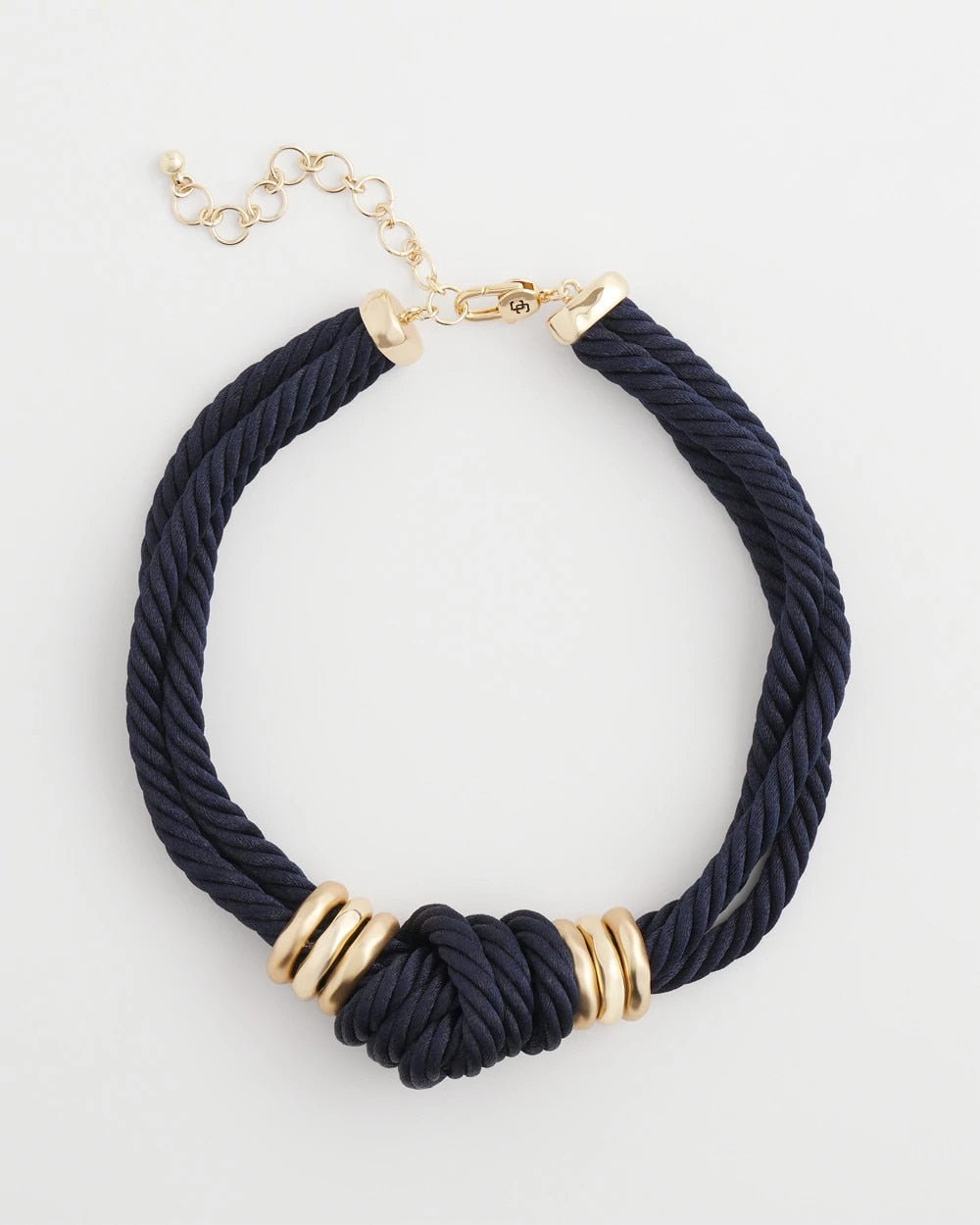 Chico's Jewelry Navy Knot Rope Necklace