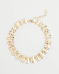 Chico's Jewelry Gold Wave Collar Necklace