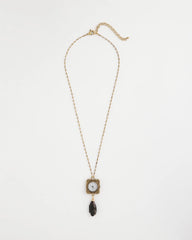 Chico's Jewelry Clock Pendant Necklace