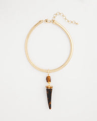 Chico's Jewelry Tortoise Pendant Collar Necklace