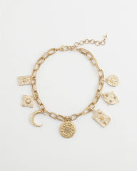Chico's Jewelry Gold Celestial Charm Necklace