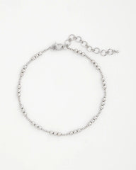 Chico's Jewelry Silvertone Beaded Necklace