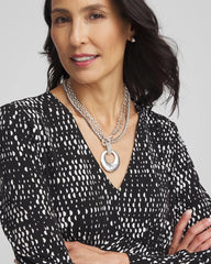 Chico's Jewelry Silver Tennis Necklace
