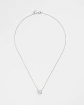 Chico's Jewelry Silver Tone Drop Stone Necklace