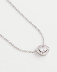 Chico's Jewelry Silver Tone Drop Stone Necklace