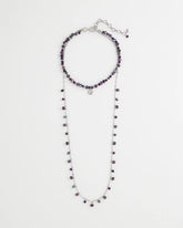 Chico's Jewelry Convertible Purple Long Short Necklace