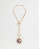 Chico's Jewelry Purple Resin Sun Pendant Necklace