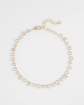 Chico's Jewelry Bezel Set Short Goldtone Necklace