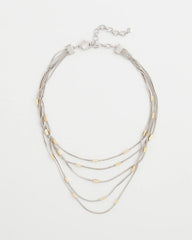 Chico's Jewelry Mixed Metal Multi-Strand Necklace