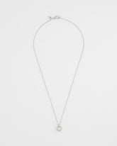 Chico's Jewelry Bezel Set Pendant Silvertone Necklace