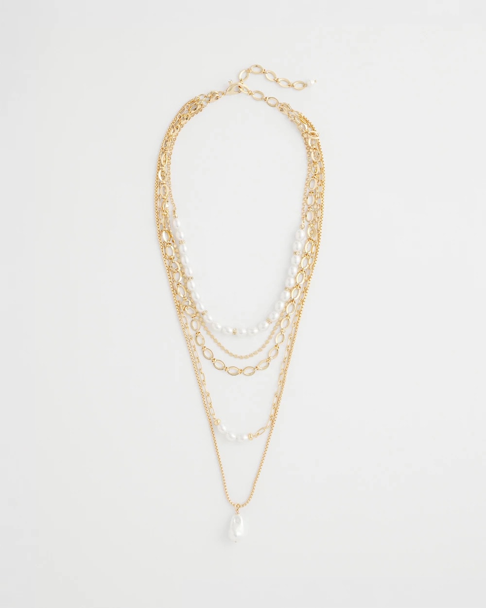 Chico's Jewelry Convertible Pearl Multistrand Necklace