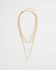 Chico's Jewelry Convertible Pearl Multistrand Necklace
