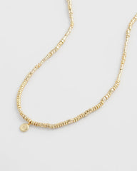 Chico's Jewelry Long Goldtone Seed Bead Necklace