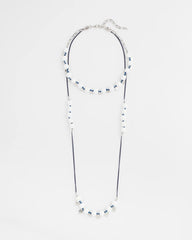 Chico's Jewelry Convertible White Stone Necklace