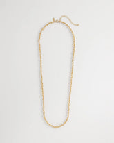Chico's Jewelry Faux Pearl Single-Strand Link Chain Necklace