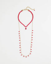 Chico's Jewelry Convertible Red Necklace