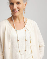 Chico's Jewelry Goldtone Faux Pearl Single-Strand Necklace