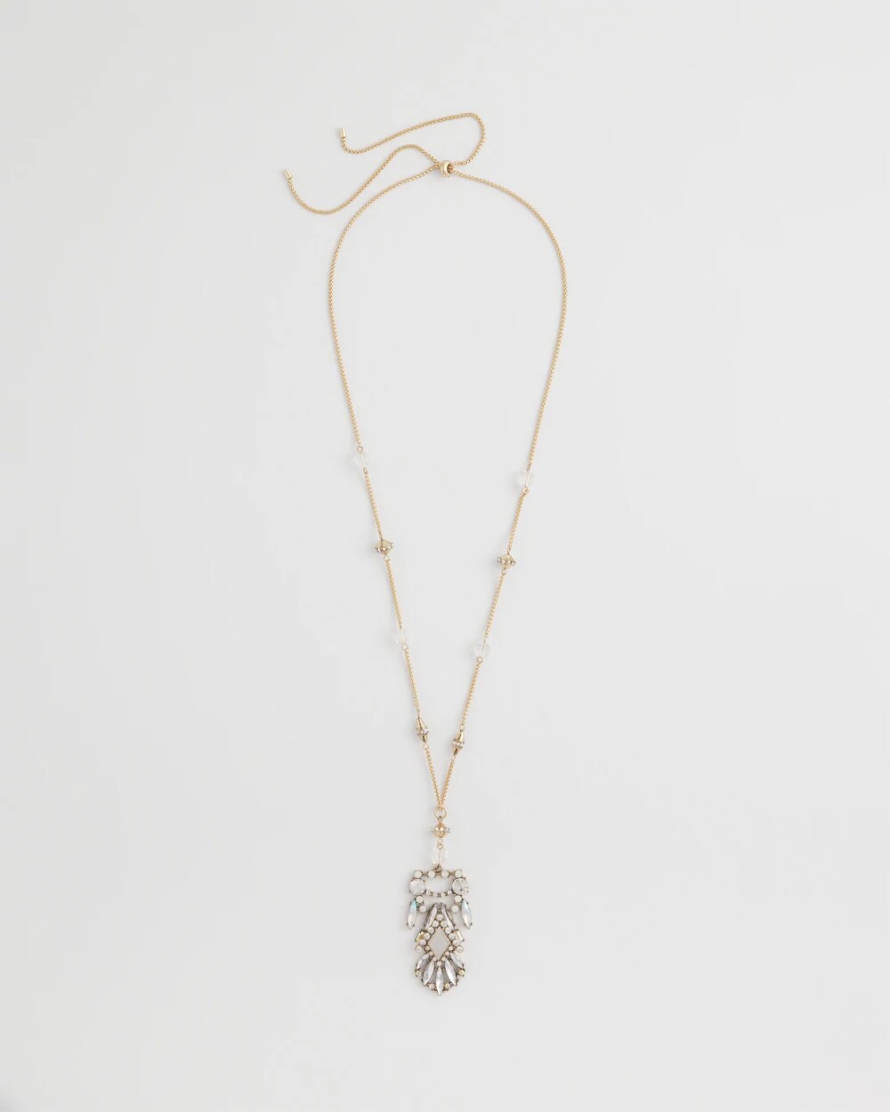 Chico's Jewelry Adjustable Opalescent Pendant Necklace