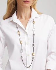 Chico's Jewelry Mixed-Metal Charm Necklace