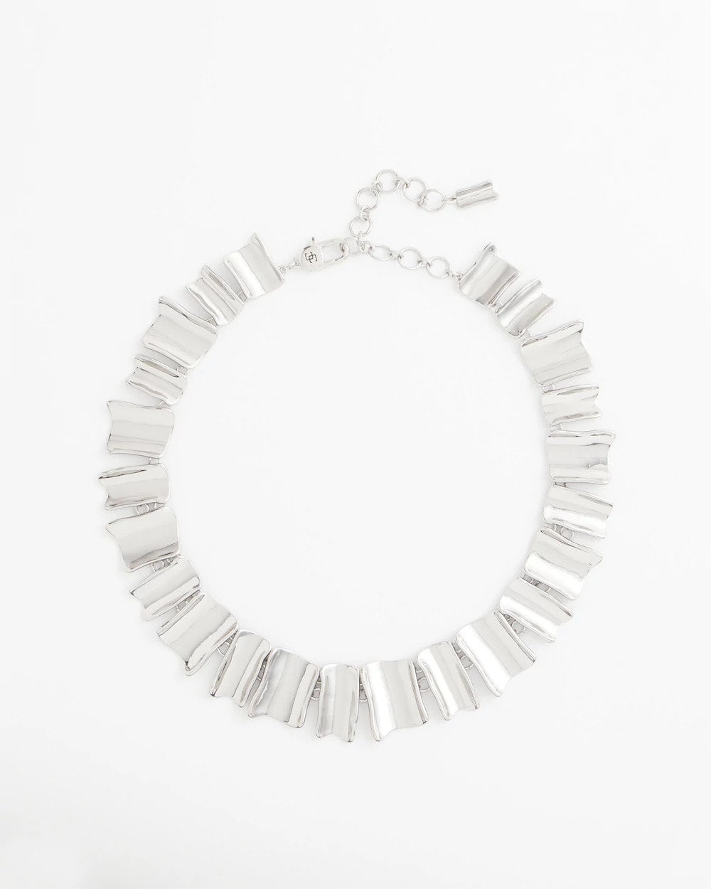Chico's Jewelry Silver Wave Collar Necklace