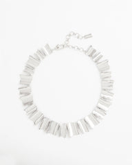 Chico's Jewelry Silver Wave Collar Necklace