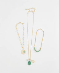 Chico's Jewelry Convertible Triple-Strand Pendant Necklace