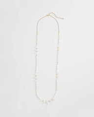 Chico's Jewelry White Beaded Single Strand Necklace