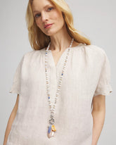 Chico's Jewelry Seashell Beaded Pendant Necklace