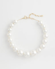 Chico's Jewelry Large Pearl Collar Necklace