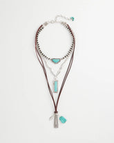 Chico's Jewelry Convertible Turquoise & Charms Motif Necklace