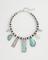 Chico's Jewelry Chico's Originals Turquoise & Charms Motif Collar Necklace