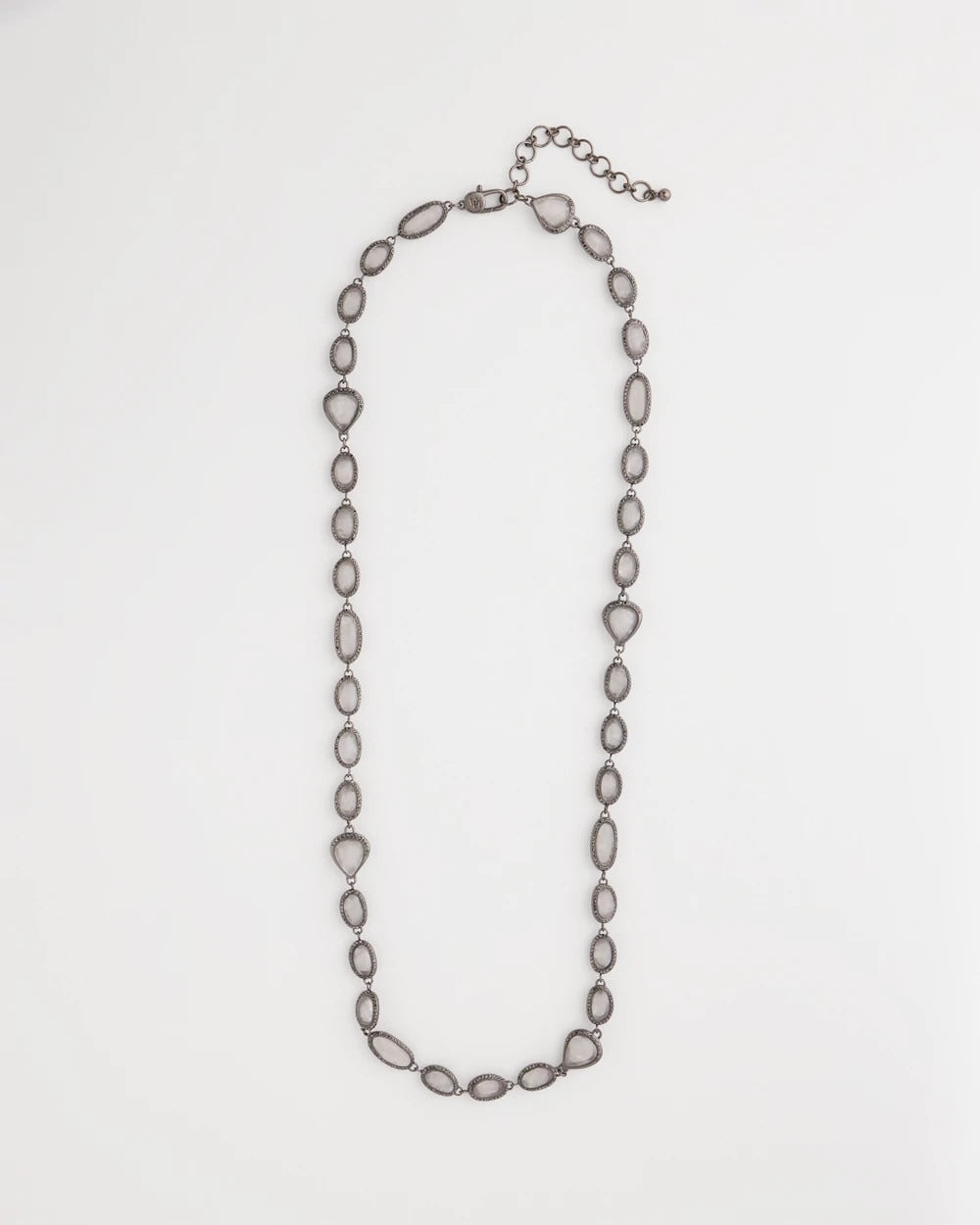 Chico's Jewelry Frosted Quartz Single Strand Necklace