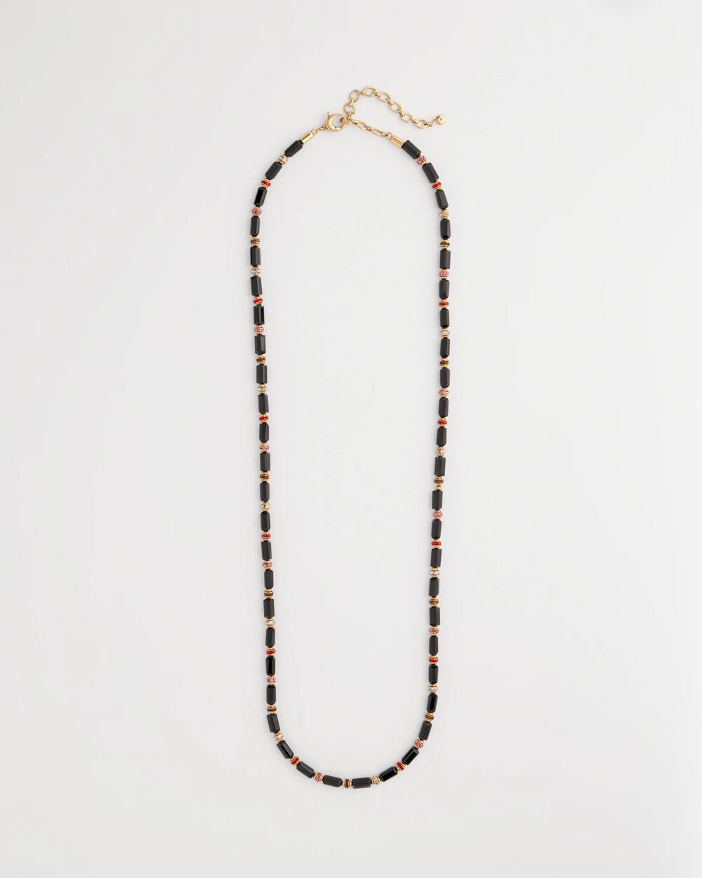 Chico's Jewelry Art Deco Bar Bead Long Necklace